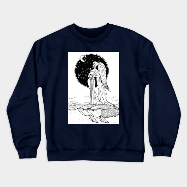 Indian Pisces Crewneck Sweatshirt by OlgaMaletina